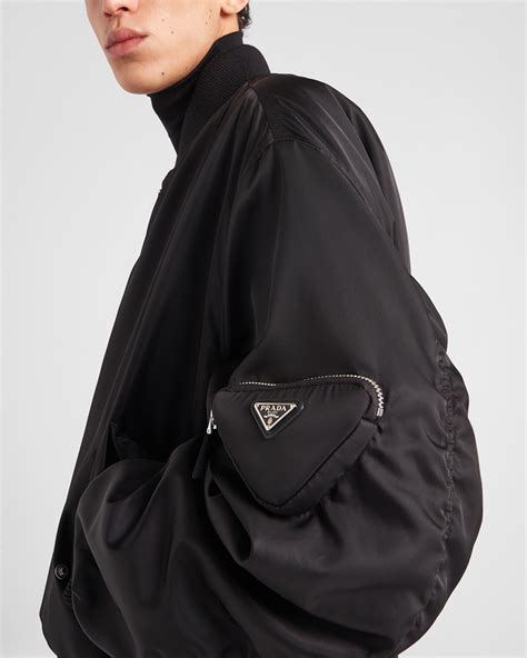 bomber nylon prada|prada nylon bomber jacket.